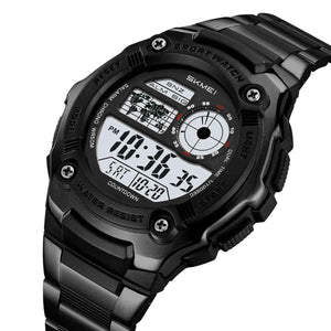 SKMEI 2473 Heavy Duty Steel Digital Sports Watch - Black