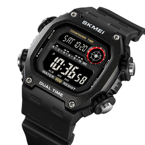Skmei - 2126 - Luminous 50m Waterproof Mutifunctional - Black/Black image 1
