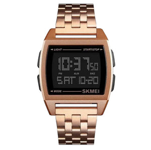 SKMEI - 1368 - Digital Electronic Male Clock Military Sports Watch - rose gold image 0