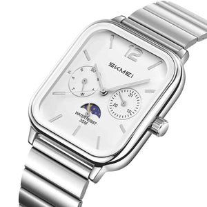 SKMEI 2509 Elegant Edition Stainless Steel Watch – Silver/White