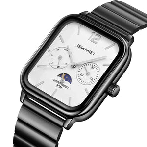 SKMEI 2509 Elegant Edition Stainless Steel Watch – Black/White