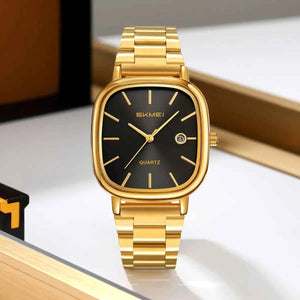 SKMEI 2551 Classic Quartz Movement Watch – Gold/Black