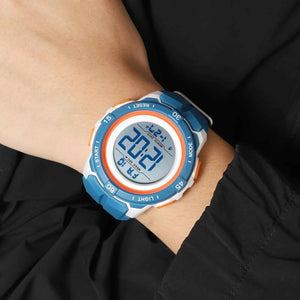 SKMEI 2565 Bold Golden Digital Sports Watch - Blue