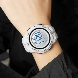 SKMEI 2565 Bold Golden Digital Sports Watch - Grey
