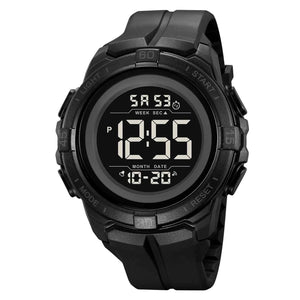 SKMEI 2565 Bold Golden Digital Sports Watch - Black