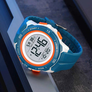 SKMEI 2565 Bold Golden Digital Sports Watch - Blue