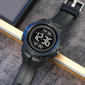 SKMEI 2565 Bold Golden Digital Sports Watch - Black
