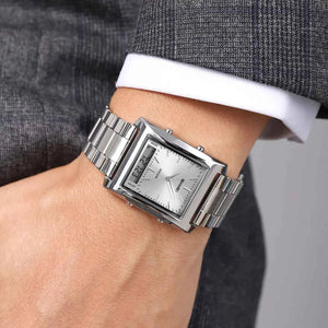 SKMEI 2571 Dual Display Watch - Silver/Silver