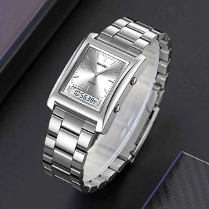 SKMEI 2571 Dual Display Watch - Silver/Silver