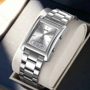 SKMEI 2571 Dual Display Watch - Silver/Silver