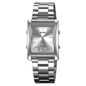 SKMEI 2571 Dual Display Watch - Silver/Silver