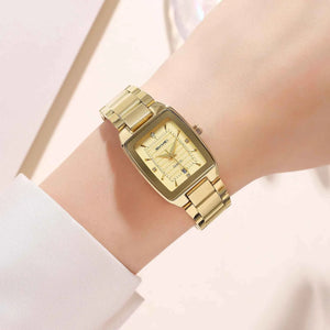 SKMEI 2578 Elegant Golden Ladies Steel Watch - Gold