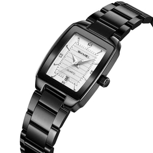 SKMEI 2578 Elegant Golden Ladies Steel Watch - Black