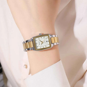 SKMEI 2578 Elegant Golden Ladies Steel Watch - Silver/Gold