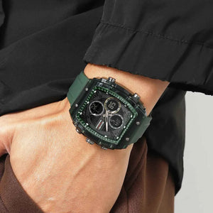 SKMEI 2602 Dual Display Sports Watch - ArmyGreen
