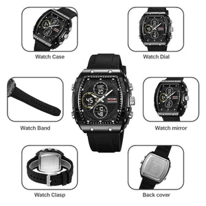 SKMEI 2602 Dual Display Sports Watch - Black