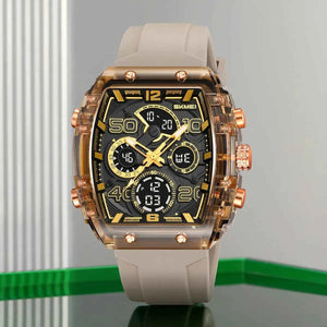 SKMEI 2603 Premium Multi-Time Digital Sports Watch - Apricot