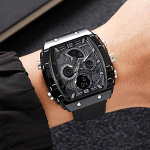 SKMEI 2603 Premium Multi-Time Digital Sports Watch - Black