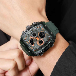 SKMEI 2603 Premium Multi-Time Digital Sports Watch - ArmyGreen