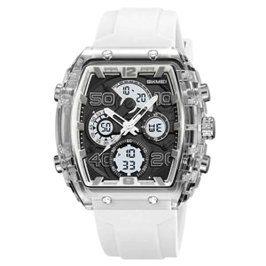 SKMEI 2603 Premium Multi-Time Digital Sports Watch - White