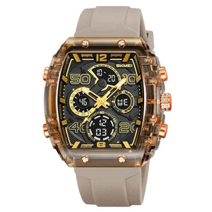 SKMEI 2603 Premium Multi-Time Digital Sports Watch - Apricot