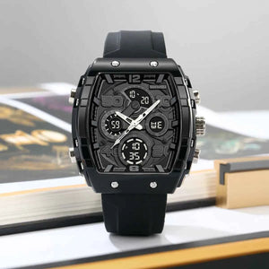 SKMEI 2603 Premium Multi-Time Digital Sports Watch - Black