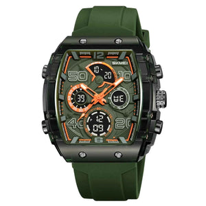 SKMEI 2603 Premium Multi-Time Digital Sports Watch - ArmyGreen