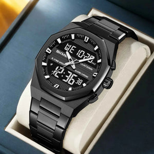SKMEI 2624 Premium Golden Digital Steel Watch - Black