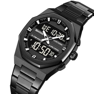 SKMEI 2624 Premium Golden Digital Steel Watch - Black