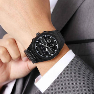 SKMEI 2624 Premium Golden Digital Steel Watch - Black