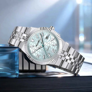 SKMEI 2656 Premium Stainless Steel Watch - Silver/Blue