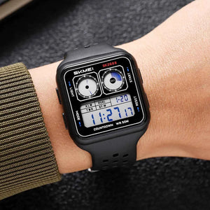 SKMEI 2688 Stylish Square Digital Sports Watch - Black