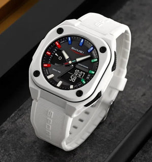 Skmei - 2328 - World Master Dual Display Watch - White image 0