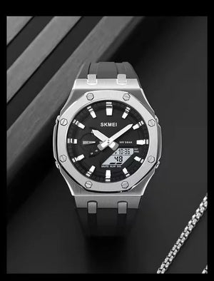 Skmei - 2243 - World time 50 Timezone- Silver/Black image 4