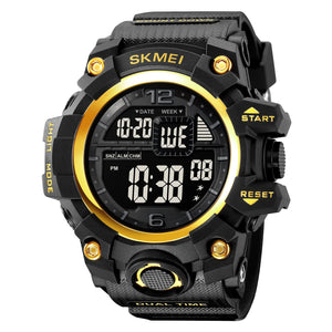 SKMEI 2245 Military Style Digital Sports Watch - gold image 0