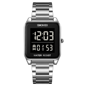 SKMEI 2154 Rectangle Digital Sports Wristwatch - silver/black image 0