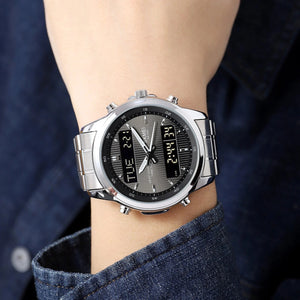 Skmei - 2049 - Multifunctional Waterproof Watch - Silver/Black image 3