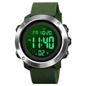 SKMEI - 1416 - High Quality Luxury Watch - Army/Green-Steel image 5