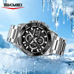 SKMEI 2593 Heavy Duty Digital Chronograph Sports Watch - silver image 2