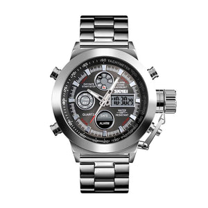 SKMEI - 1515 - Professional Double Display Quartz Watch - silver image 0