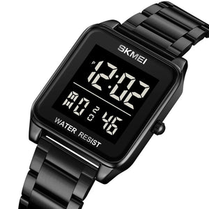 SKMEI 2154 Rectangle Digital Sports Wristwatch - Black/black image 1