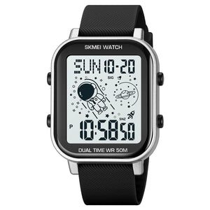 Skmei - 1971 - Space Explorer Digital Watch - Silver image 0