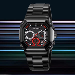 Skmei - 9359 - Quartz Chronograph Heavy-Duty Metal Build - red image 4