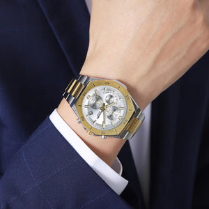 SKMEI - 2452 - High Quality Luxury Watch - Silver/Gold-Silver image 3