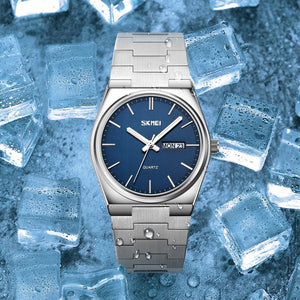 SKMEI - 9288 - Business Class Luxury Watch - Silver/Blue image 7