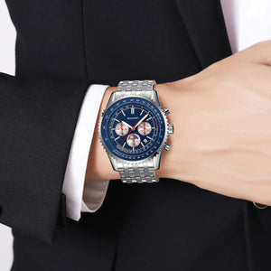 Skmei – 9348 – Executive Chronograph Watch – Blue image 2