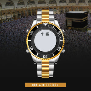 SKMEI - 2141 - Qibla Azan Time Reminder Prayer Watch - silver/gold image 3