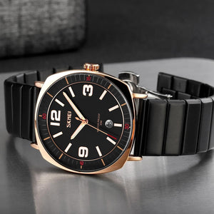SKMEI - 9280 - Slim Steel Analog Quartz Watch - Rosegold/Black image 2