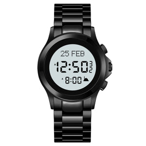 SKMEI - 2270 - Qibla Azan Time Reminder Prayer Watch - black image 0