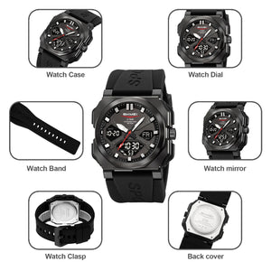 Skmei – 2418 – Bold Sports Edition Watch – Black image 4